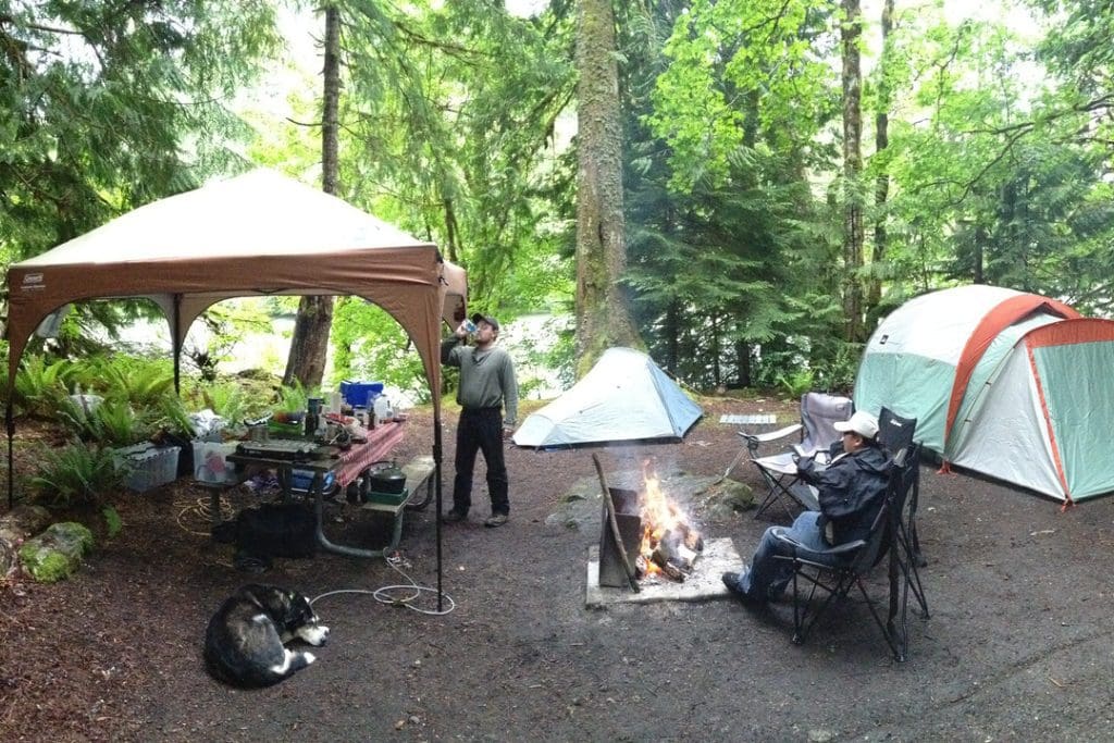 Campers in Goodell Creek Campground